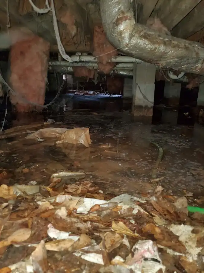 Crawl space flood assessment for Commercial Water Damage Restoration in Sullivan