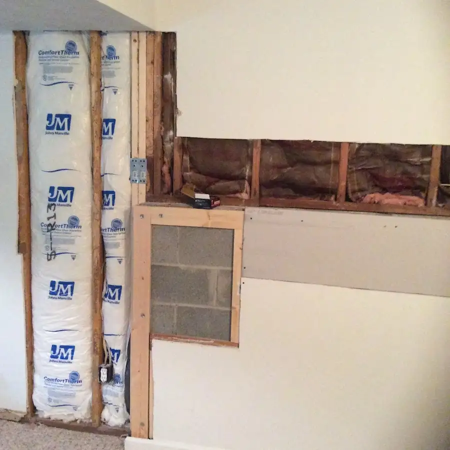 Wall insulation replacement during Contents Cleaning & Restoration in Sullivan